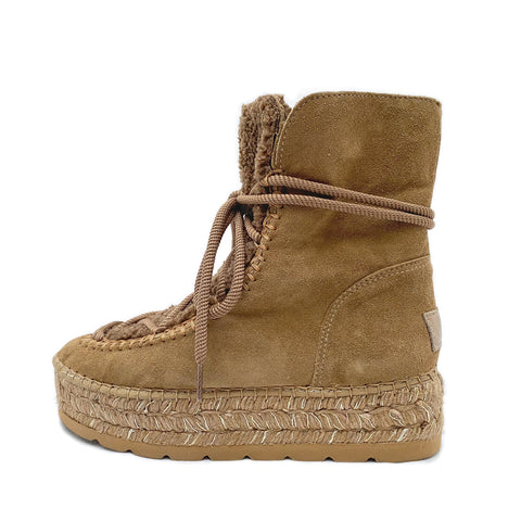 Botas cordones camel